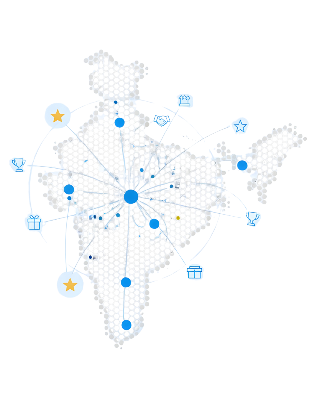 World map showing locations